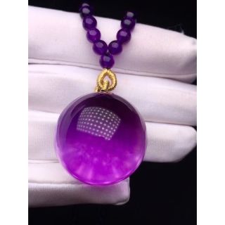 天然】アメジスト ネックレス 26mmの通販 by Rui|ラクマ
