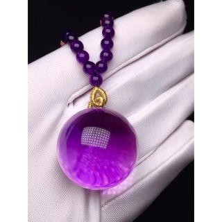 天然】アメジスト ネックレス 26mmの通販 by Rui|ラクマ