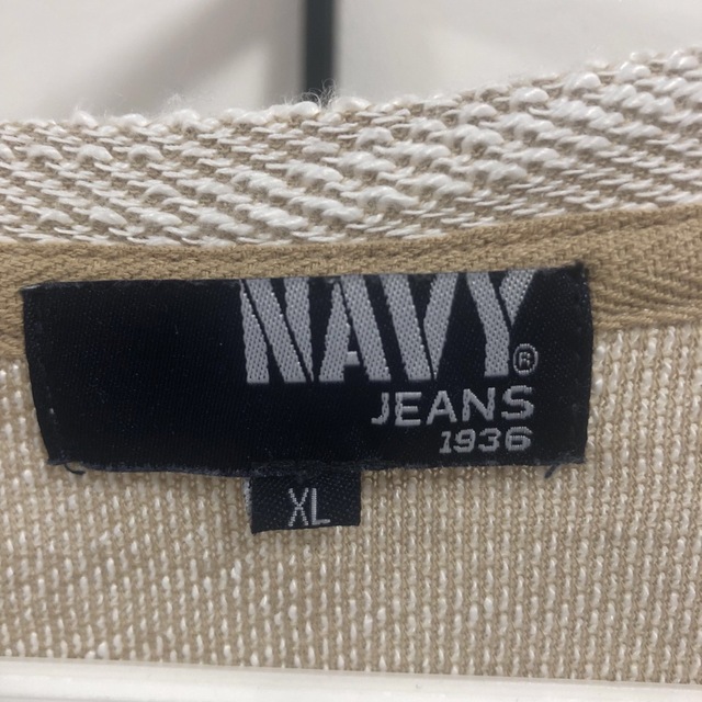 Mac-House(マックハウス)のNAVYJEANS サマーニット  10部丈 長袖 ロンT  メンズ XL メンズのトップス(ニット/セーター)の商品写真