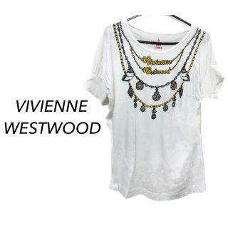 ヴィヴィアンウエストウッド(Vivienne Westwood)のヴィヴィアンウエストウッド【美品】ネックレス プリント 騙し絵 半袖 カットソー(Tシャツ(半袖/袖なし))