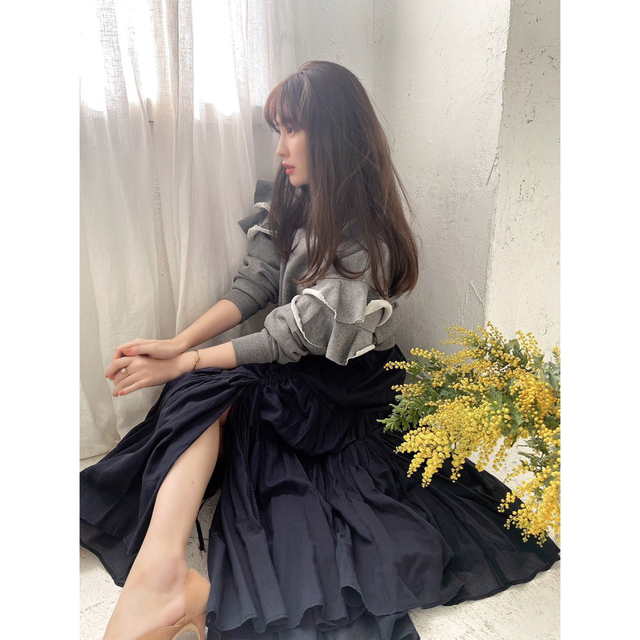 Asymmetric Tiered Cotton-voile Skirt