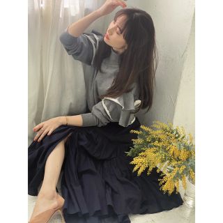 ハーリップトゥ(Her lip to)のAsymmetric Tiered Cotton voile Skirt(ロングスカート)