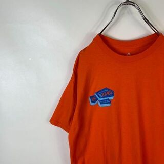 アディダス(adidas)のD431 アディダス　ワンポイントロゴ　バックプリント　M オレンジ　Tシャツ(Tシャツ/カットソー(半袖/袖なし))