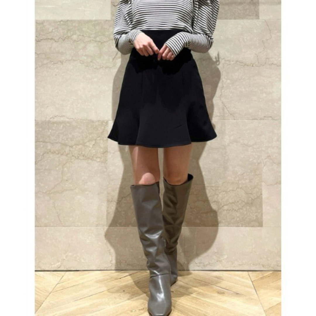 SNIDEL(スナイデル)の【正規品】snidel フレアミニスカショーパン　BLK size0 Sサイズ レディースのスカート(ミニスカート)の商品写真