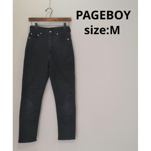 PAGEBOY(ページボーイ)のページボーイ PAGEBOY ストレッチ ブラック デニム M レディース 黒 レディースのパンツ(デニム/ジーンズ)の商品写真