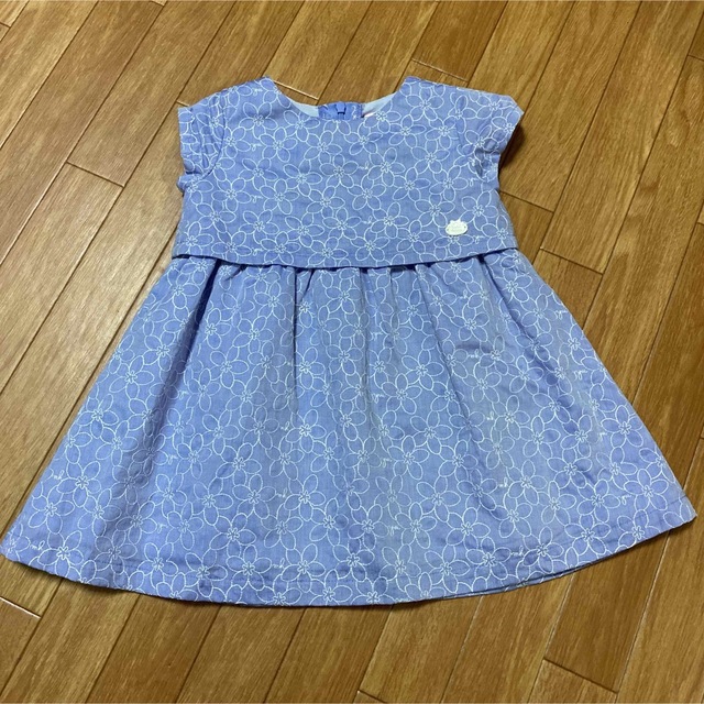 mikihouse(ミキハウス)の美品　ミキハウスワンピース キッズ/ベビー/マタニティのキッズ服女の子用(90cm~)(ワンピース)の商品写真