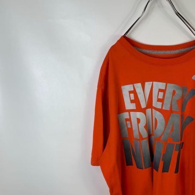 NIKE(ナイキ)のD458 ナイキ　ビッグプリント　プリントロゴ　 XL オレンジ　半袖　Tシャツ メンズのトップス(Tシャツ/カットソー(半袖/袖なし))の商品写真