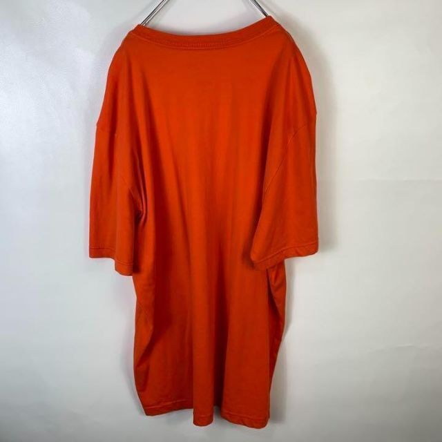 NIKE(ナイキ)のD458 ナイキ　ビッグプリント　プリントロゴ　 XL オレンジ　半袖　Tシャツ メンズのトップス(Tシャツ/カットソー(半袖/袖なし))の商品写真
