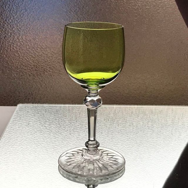 絶賛商品 ♡美しい緑色♡オールドバカラBACCARAT☆アペリティフグラス