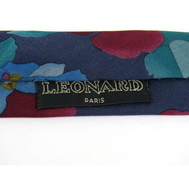 LEONARD - レオナール ブランドネクタイ 総柄 植物柄 花柄 シルク