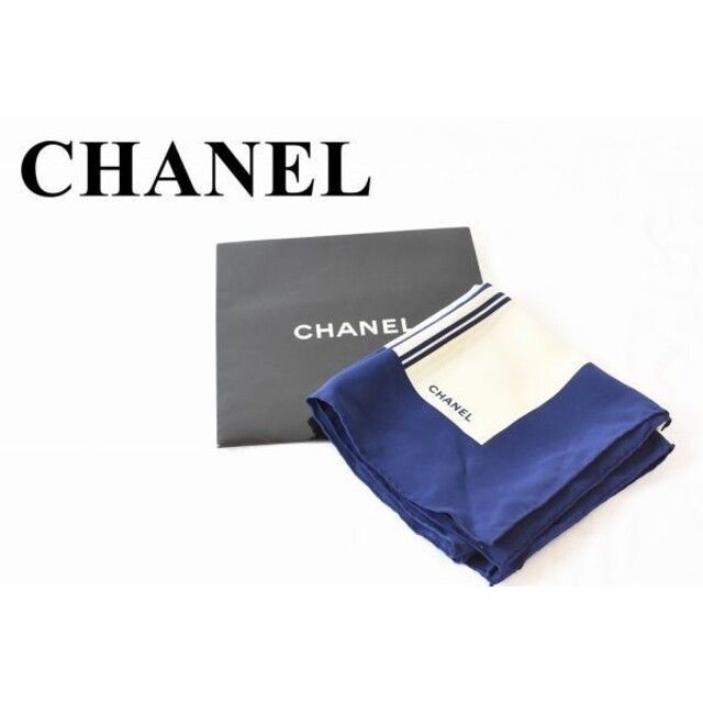 AL AD0038 高級 美品 CHANEL シャネル シルク100 大判 - バンダナ/スカーフ