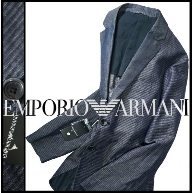 Emporio Armani(エンポリオアルマーニ)の新品 EMPORIO ARMANI エンポリオアルマーニ 春夏 リネンジャケット メンズのジャケット/アウター(テーラードジャケット)の商品写真