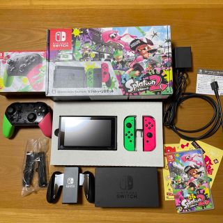 ニンテンドースイッチ(Nintendo Switch)のNintendo Switch スプラトゥーン2 セット　中古　本体　プロコン(家庭用ゲーム機本体)