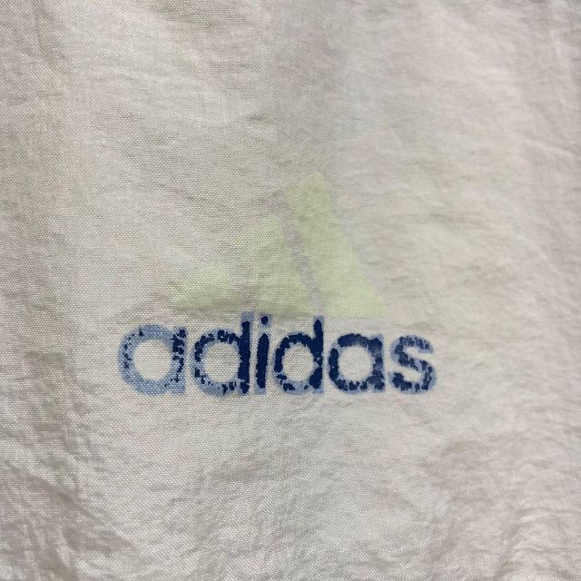 激レア◎90s◎万国旗タグ◎adidas◎ナイロンジャケット◎紺×白◎ロゴ刺繍