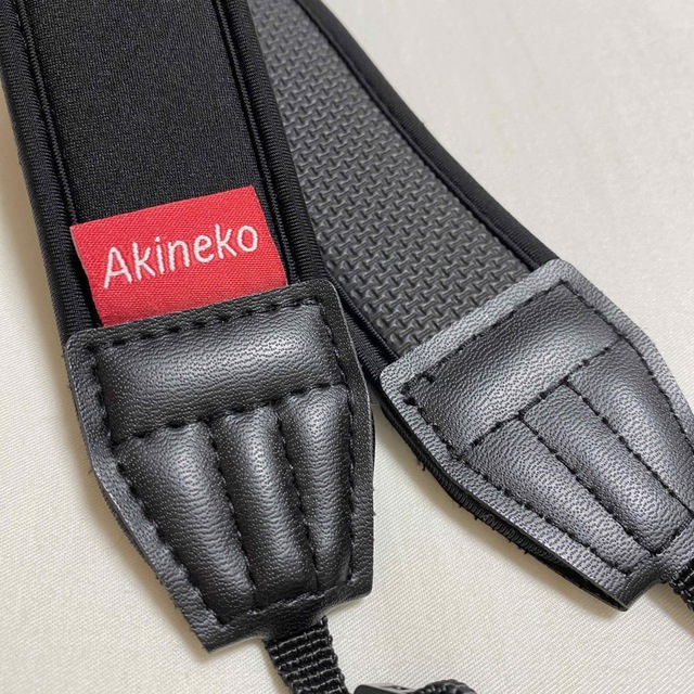 Akineko  カメラストラップ　ネックストラップ　ブラック