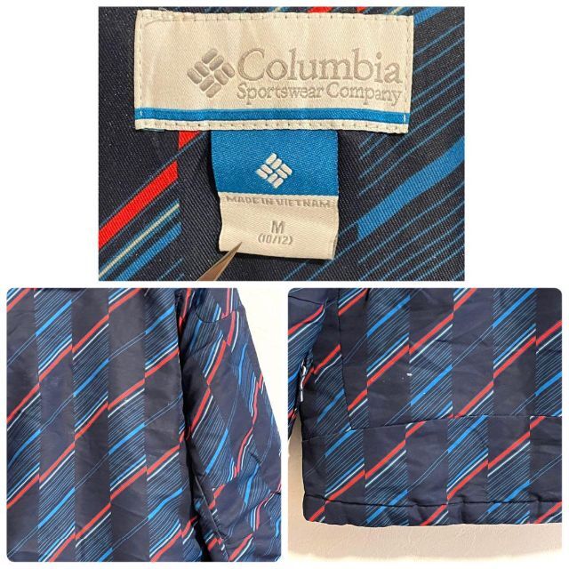激レア◎Columbia◎マウンテンパーカー◎紺◎マルチカラー◎ロゴ刺繍◎総柄◎