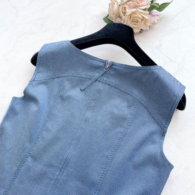 TO BE CHIC - 【TOBECHIC】19SS*デニムワンピース お花モチーフ