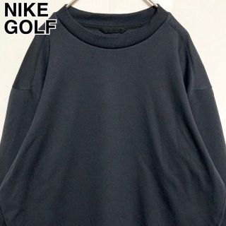 ナイキ(NIKE)のNIKE GOLF◎プルオーバー◎ウェア◎黒◎スウッシュ◎ワンポイント◎刺繍ロゴ(ジャージ)