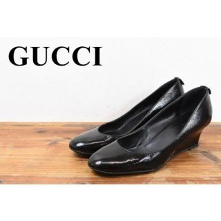 グッチ(Gucci)のAL AD0010 高級 GUCCI グッチ ガラスレザー GGロゴマーモット(ハイヒール/パンプス)