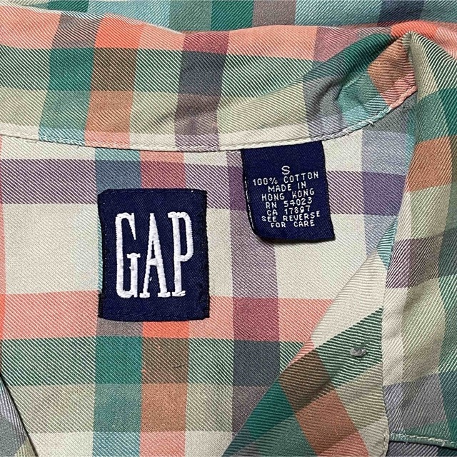 GAP(ギャップ)の90年代 OLD GAP ギャップ 長袖 ボックス シャツ レディースのトップス(シャツ/ブラウス(長袖/七分))の商品写真