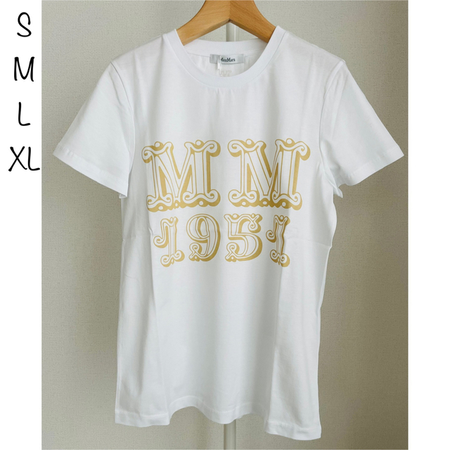 【新品未使用】MAX MARA ロゴTシャツ ベージュ L