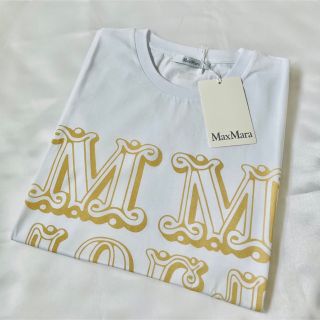 【新品未使用】MAX MARA ロゴTシャツ ベージュ L