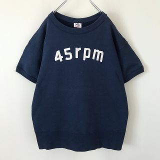 フォーティーファイブアールピーエム(45rpm)の45rpm★刺繍ロゴ★半袖★裏毛パイル★スウェットTシャツ★リンガーTシャツ(Tシャツ/カットソー(半袖/袖なし))