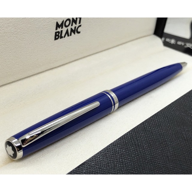 MONTBLANC(モンブラン)の未使用に近い完売クルーズコレクション114353濃紺ボディ＆プラチナ★モンブラン インテリア/住まい/日用品の文房具(ペン/マーカー)の商品写真