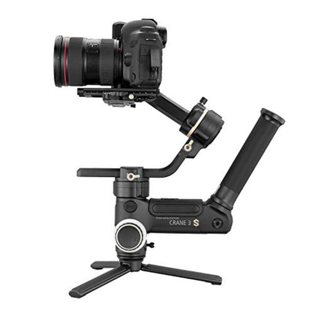 (中古）ZHIYUN Crane 3S-E 3軸手持ちジンバルスタビライザー デ ジタル一眼レフカメラとカムコーダー用、最大6.5kgペイロード、拡張可能なロール軸、簡単操作ハンドル付き