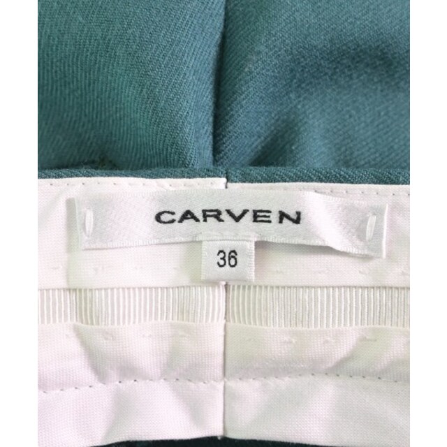 CARVEN(カルヴェン)のCARVEN カルヴェン スラックス 36(XS位) 緑 【古着】【中古】 レディースのパンツ(その他)の商品写真