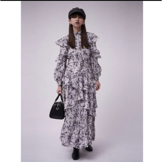 フリルプリーツワンピース ピンクzara SNIDEL GU スナイデル 小花