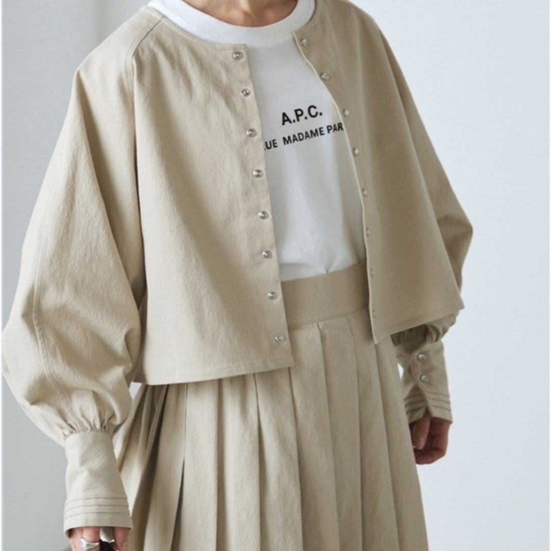 APC 2023AW ノーカラーボアコート