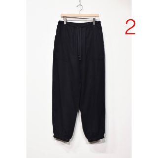 23ss COMOLI カナパ ドローストリングパンツBLACK サイズ : 2