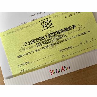 スタジオアリス 記念写真撮影券(その他)