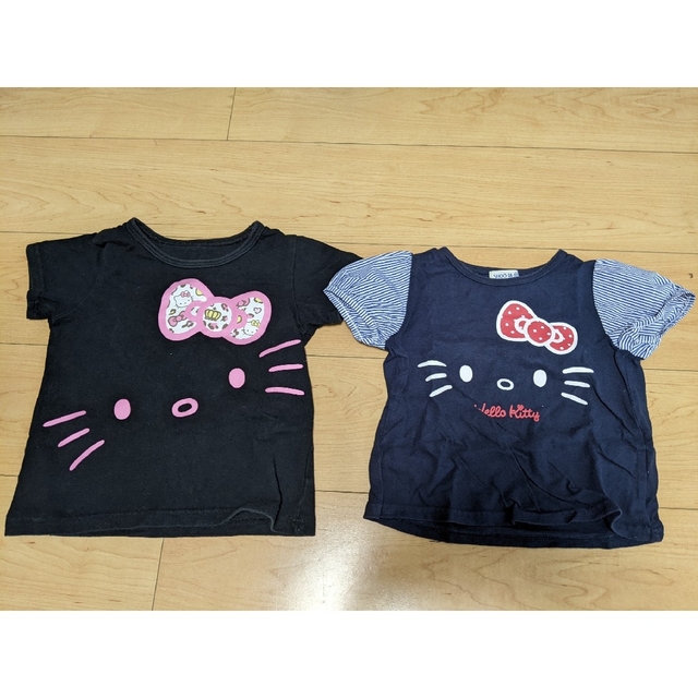 キティちゃんのTシャツ2枚セット キッズ/ベビー/マタニティのキッズ服女の子用(90cm~)(Tシャツ/カットソー)の商品写真