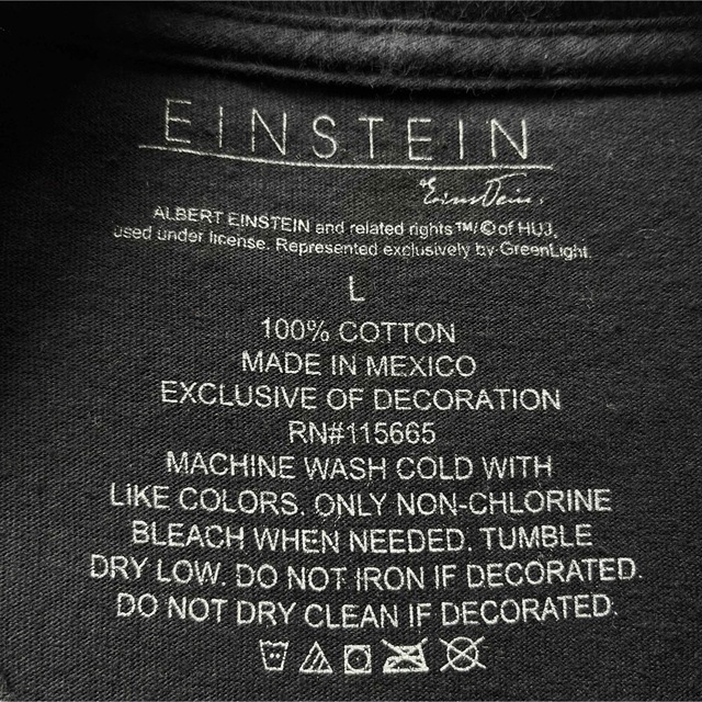 アインシュタイン Tシャツ 相対性理論　ウォーホル　L ブラック　メキシコ製