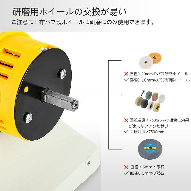 BAOSHISHAN卓上グラインダー ミニ両頭グラインダー 軽便グラインダー バ