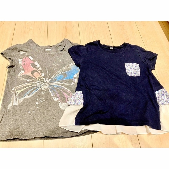 GAP Kids(ギャップキッズ)のTシャツ　GAP kids  トップス　110 120  2枚セット キッズ/ベビー/マタニティのキッズ服女の子用(90cm~)(Tシャツ/カットソー)の商品写真