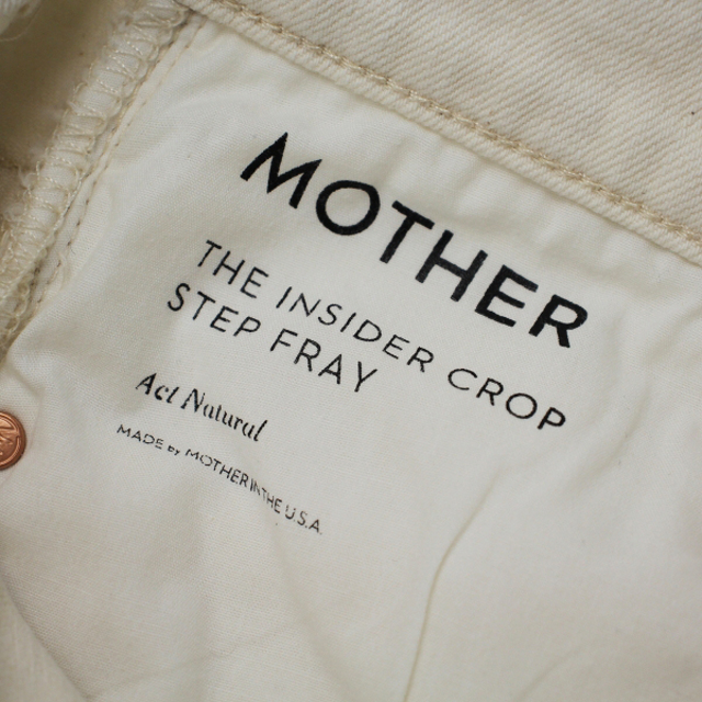 mother マザー THE INSIDER CROP STEP FRAY カットオフデニムパンツ 25/ナチュラル ジーンズ  クロップド【2400013330268】