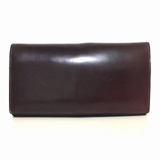 ガンゾ(GANZO)のガンゾ 長財布 - ダークブラウン レザー(財布)