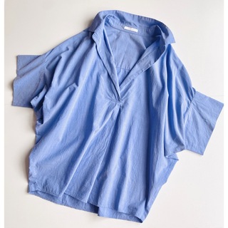 プラージュ(Plage)のplage スキッパー オーバーサイズ ビッグシャツ プルオーバー(シャツ/ブラウス(半袖/袖なし))