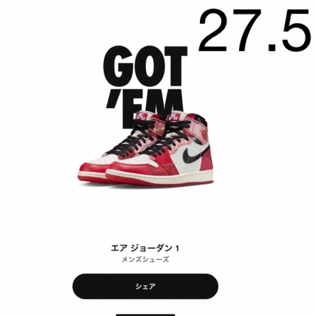 NIKE(ナイキ)のAir Jordan 1 High OG SP Spider-Verse メンズの靴/シューズ(スニーカー)の商品写真