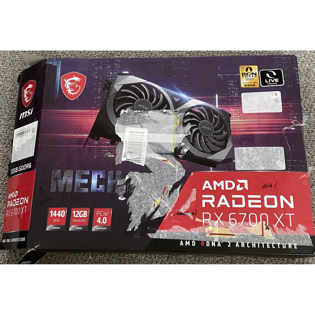 8pin8pin冷却ファンRadeon RX6700XT MECH 2x 12GB