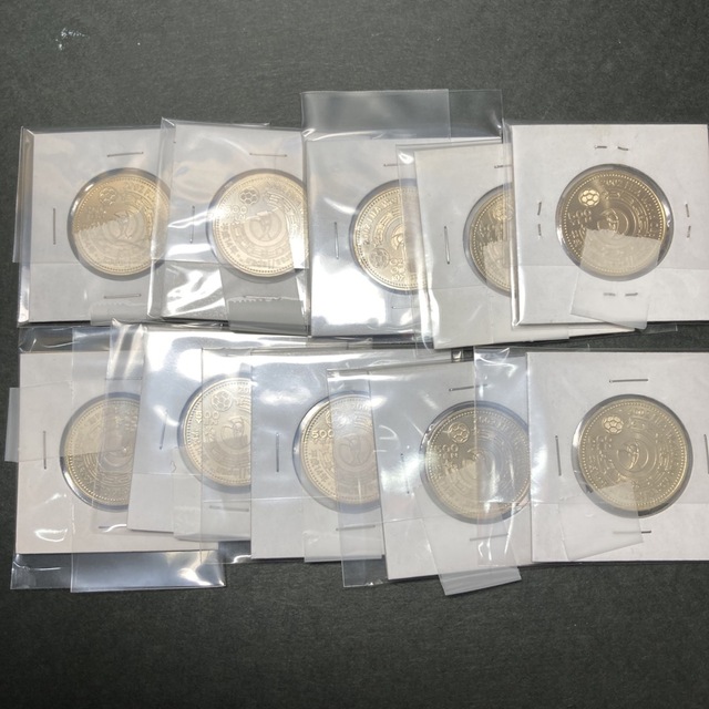 2002FIFAワールドカップTM記念500円ニッケル黄銅貨　10枚 エンタメ/ホビーの美術品/アンティーク(貨幣)の商品写真