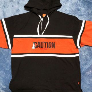 エフアールツー(#FR2)のCAUTION Rugby Hoodie  FR2柳　Lサイズ(Tシャツ/カットソー(七分/長袖))