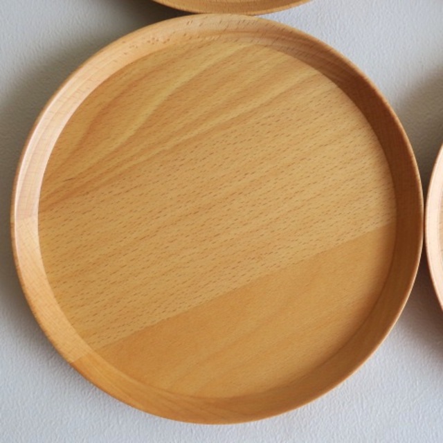 【未使用品】天然木 木製 プレート パン皿 デザート皿 4枚セット 5