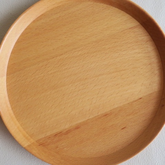 【未使用品】天然木 木製 プレート パン皿 デザート皿 4枚セット 6
