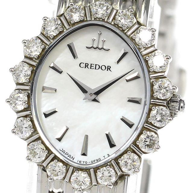 セイコー SEIKO GSTE827/1E70-0DG0 クレドール ダイヤベゼル クォーツ