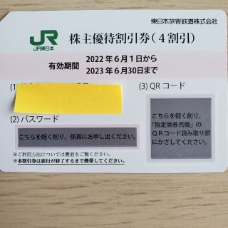 ジェイアール(JR)のJR東日本　株主優待鉄道割引券　1枚(その他)