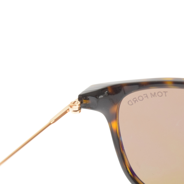 TOM FORD トムフォード クリアレンズブラウン調ウェリントンサングラス